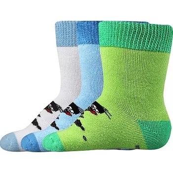 Boma® 3PACK Ponožky Boma Krteček froté - mix A - kluk 18-20 (12-14)