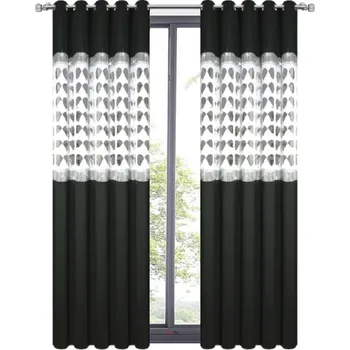 Závěs Fliying Dekorační závěs Amálie 145x250 cm-černá/bílá (cena za 1 kus)