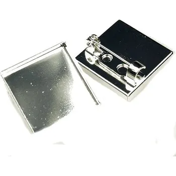 Brož Crystal-ZONE Brož Čtverec 20mm ag clear