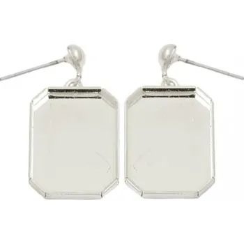 Náušnice Crystal-ZONE Náušnice bimbací Oktagon 30/22mm platina