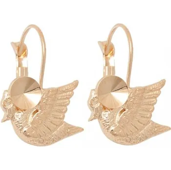 Náušnice Crystal-ZONE Náušnice LABUŤ Rivoli 6mm rose gold