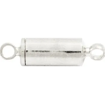 Materiál na výrobu šperku EU Magnetická záponka 15/4mm stříbro