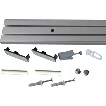 Obraz ŠEDÁ Stropní PVC lišta dvoukolejnicová 3,5 m + sada