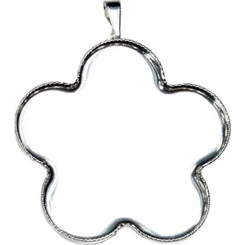 Přívěsek Crystal-ZONE Přívěsek Flower 37mm ag clear