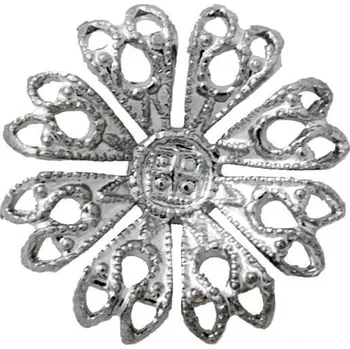 Materiál na výrobu šperku CZ Filigrán KYTKA 13mm Platina