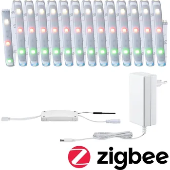 LED osvětlení PAULMANN MaxLED 250 LED Strip Smart Home Zigbee RGBW s krytím základní sada 5m IP44 22W 30LEDs/m RGBW+ 36VA - PAULMANN P 78867