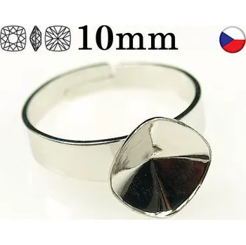 Prsten Crystal-ZONE Prsten Square 10mm rhodium