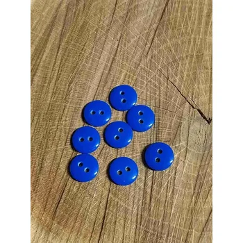 Knoflík Knoflík košilový 9 ks modrý dvoudírkový