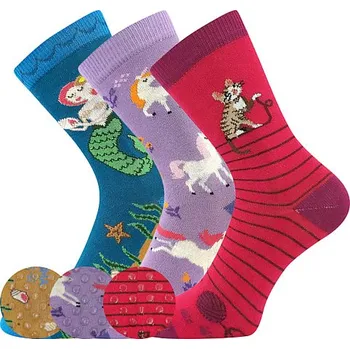 Boma® 3PACK Ponožky Boma Filip 06 ABS - mix C - holka 20-24 (14-16)