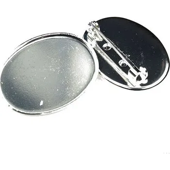 Brož Crystal-ZONE Brož Ovál 30/22mm ag clear