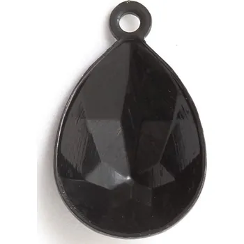 Přívěsek Crystal-ZONE Přívěsek Pear 14mm chirurgická ocel black