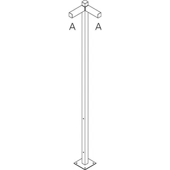 Venkovní osvětlení ARTEMIDE Walking - stojna 2500 - 2x90° hlavy - A 90h - ARTEMIDE AR T4507B30