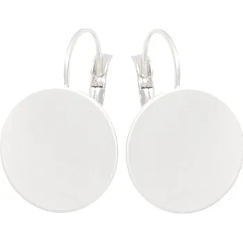 Náušnice Crystal-ZONE Náušnice ploška Kruh 17mm rhodium