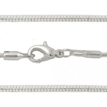Řetízek Crystal-ZONE Řetízek SNAKE KIDS 1mm/34cm Rhodium