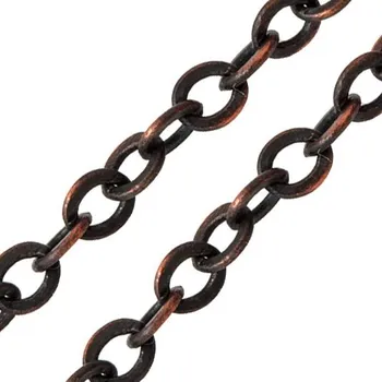 Řetízek CZ Bižuterní řetízek 2mm stará měď