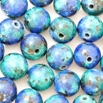 Dětské navlékací korálky Azurit s malachitem 8mm (1ks)