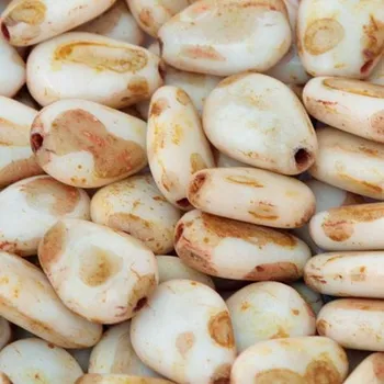 Korálek CZ Korálek mačkaný KAPKA 11/6mm bílá travertín