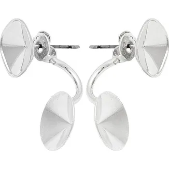 Náušnice Crystal-ZONE Náušnice DOUBLE Square10mm/rivoli 12mm rhodium