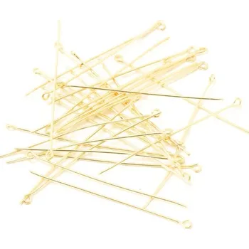 Materiál na výrobu šperku Crystal-ZONE Ketlovací jehla 50mm/0,7mm gold plating 24kt