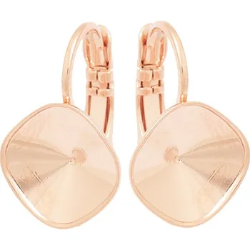 Náušnice Crystal-ZONE Náušnice KIDS Square 10mm rose gold