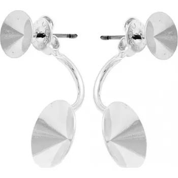 Náušnice Crystal-ZONE Náušnice DOUBLE Rivoli 8mm/Rivoli 12mm rhodium