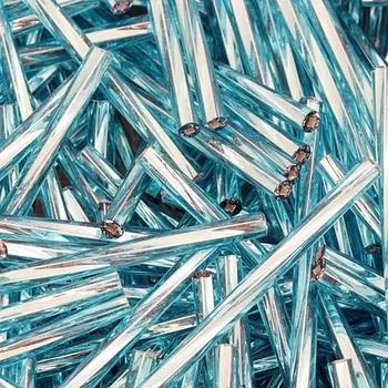 Korálek Preciosa Preciosa® Rokajl tyčinky kroucené 35mm aquamarine (67010)