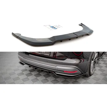 Nárazník Maxton Design středový spoiler pod zadní nárazník s žebrováním pro Škoda Enyaq iV Mk1, plast ABS bez povrchové úpravy SLEVA 5%