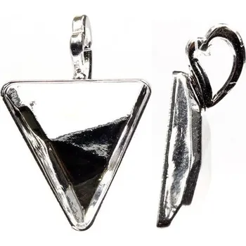 Přívěsek Crystal-ZONE Přívěsek Delta 15,5mm střed Heart závěs rhodium