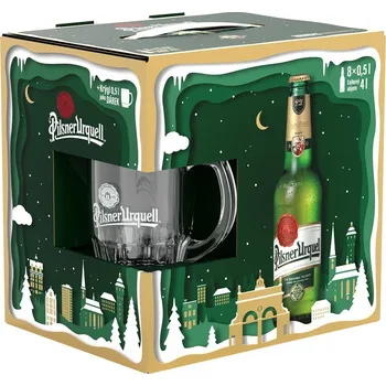 Pivo Plzeňský Prazdroj Pilsner Urquell 12° 8x 0,5 l + krýgl