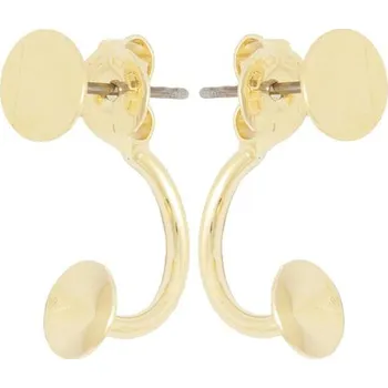 Náušnice Crystal-ZONE Náušnice DOUBLE Heart 10mm/rivoli 6mm gold plating 24kt