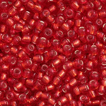 Korálek TOHO Co., Ltd. TOHO Round 11/0 Silver Lined Siam Ruby