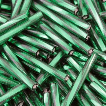 Korálek Preciosa Preciosa® Rokajl tyčinky kroucené 20mm emerald (57060)