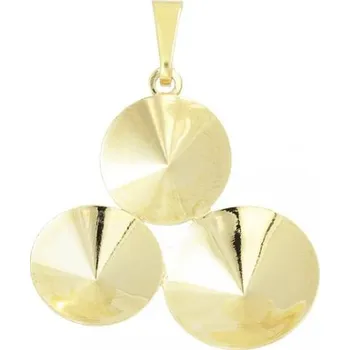 Korálek Crystal-ZONE Přívěsek Rivoli 14+2x12mm gold plating 24kt