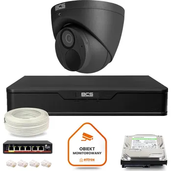 DVR/NVR/HVR záznamové zařízení Sada BCS Point IP Surveillance Kit 1x BCS-P-EIP28FWR3-Ai2-G Kamerový rekordér s 1TB diskem
