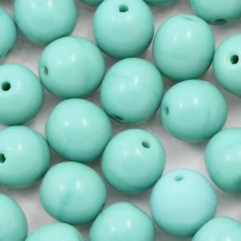 Korálek CZ Korálek mačkaný KULIČKA 8mm tyrkysová