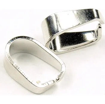 Materiál na výrobu šperku Crystal-ZONE Šlupna 9mm rhodium