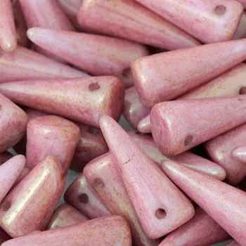 Korálek CZ Korálek mačkaný SPIKE 13/5mm růžová listr