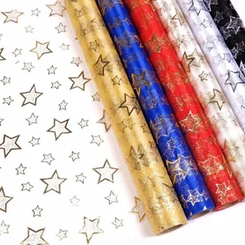 Vánoční dekorace CZ Organza dekorační hvězdy 36cm/4,5m zlatá