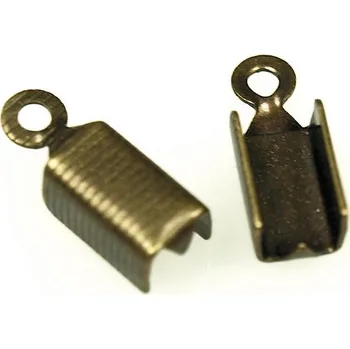 Materiál na výrobu šperku CZ Koncovka na kůži 3,5mm staré zlato