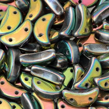 Korálek CZ Korálek mačkaný MOON DUO 9mm vitrail medium 2x