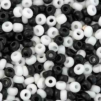 Šperk Preciosa® Rokajl mix černobílá směr korálků