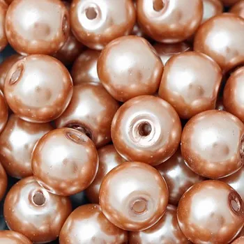 Náramek CZ Vosková perle KULIČKA 7mm vintage rose