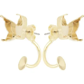 Náušnice Crystal-ZONE Náušnice DOUBLE Butterfly krapny 10mm/rivoli 6mm gold plating 24kt