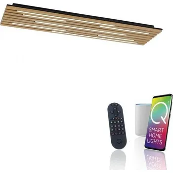 PAULNEUHAUS LED nástěnné a stropní svítidlo Q-AKUSTIK dřevo, přírodní Smarthome ZigBee 2700-5000K - PAUL NEUHAUS PN 6422-79