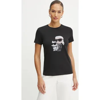 Pánské tričko Bavlněné tričko Karl Lagerfeld IKON RS A1W17131 černá 99X, vel. M