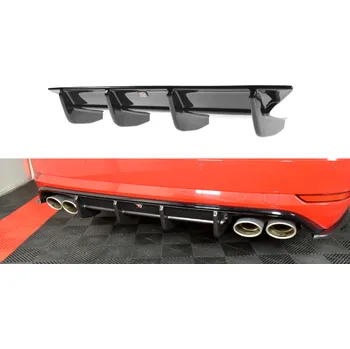 Tuning Maxton Design vložka zadního nárazníku pro Volkswagen Golf R Mk7 Facelift, plast ABS bez povrchové úpravy SLEVA 5%