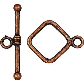 Materiál na výrobu šperku Crystal-ZONE Americké zapínání 24mm stará měď