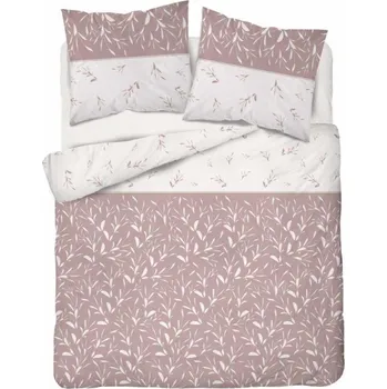 Povlečení Povlečení bavlněné, Flanel růžovobílý, 140 x 200/70 x 80 cm