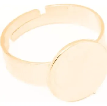 Prsten Crystal-ZONE Prsten s ploškou 12mm chirurgická ocel rose gold