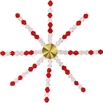 Vánoční dekorace Crystal-ZONE Kostra na vánoční hvězdu Rivoli 8cm zlato